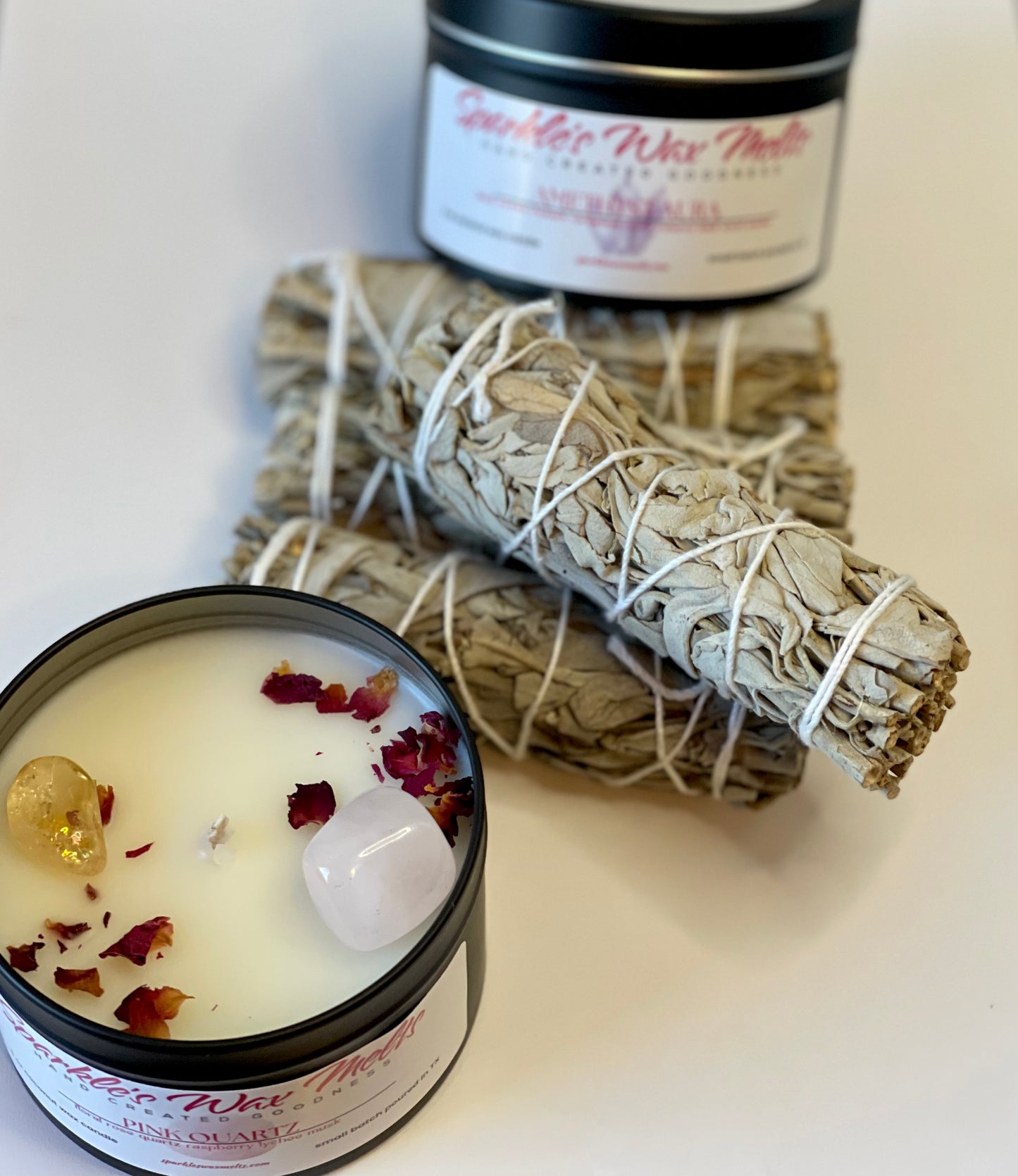 MANIFESTATION INTENTION CANDLE & WHITE SAGE BUNDLE