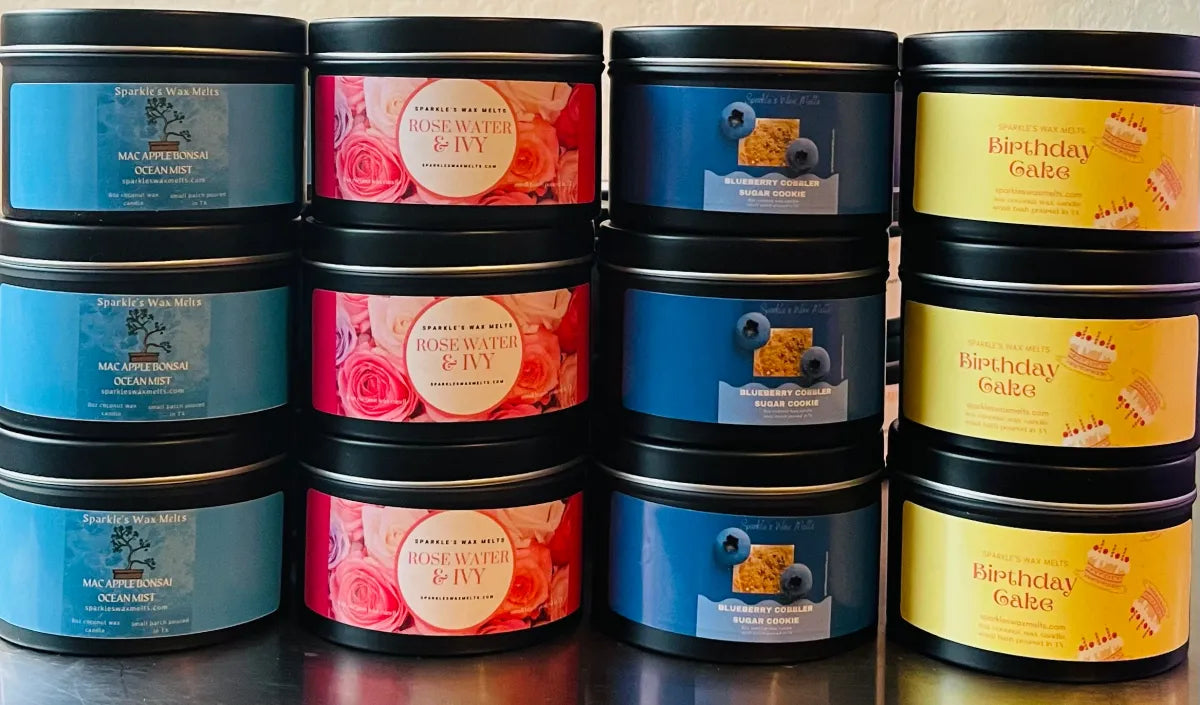 TRAVEL TINS CANDLE COCONUT WAX 8OZ