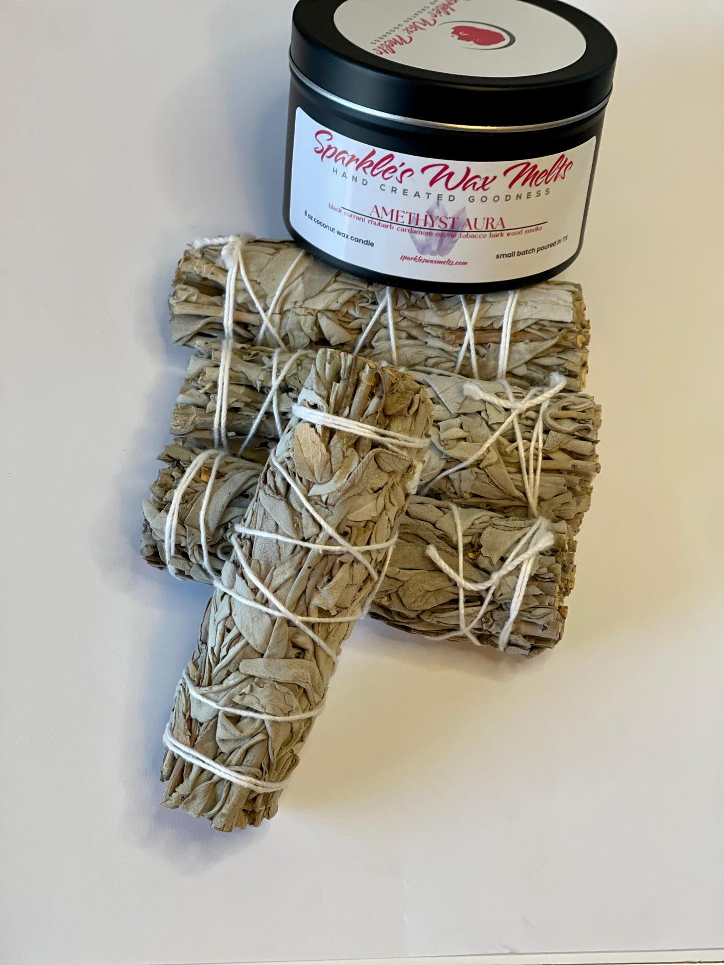 MANIFESTATION INTENTION CANDLE & WHITE SAGE BUNDLE